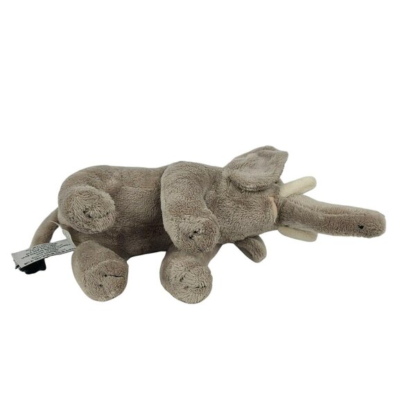 FAO Schwarz Elephant 10 inch Plush Tusks Gray Stuffed Animal Toys R Us Toy - Picture 4 of 8